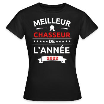 meilleur chasseur de l année 2022 - T-shirt Femme - noir - Devant - AI Model Female 172 dark (172cm)