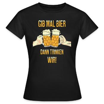 Give it a beer - Women's T-Shirt - black - Front - AI Model Female 172 dark (172cm)
