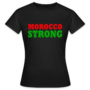 Morocco strong - T-shirt Femme - noir - Devant - AI Model Female 172 dark (172cm)