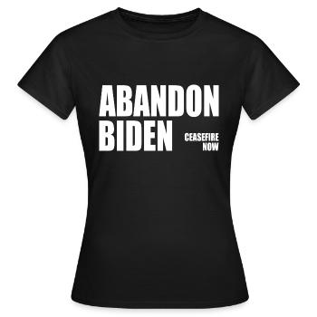 Abandon biden - T-shirt Femme - noir - Devant - AI Model Female 172 dark (172cm)