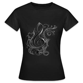 There are different clefs - Women's T-Shirt - black - Front - AI Model Female 172 dark (172cm)