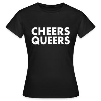Cheers queers - T-shirt Femme - noir - Devant - AI Model Female 172 dark (172cm)