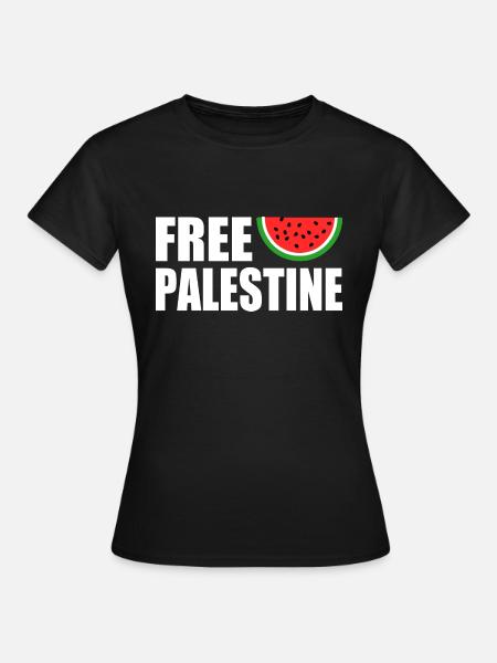 Free palestine - Frauen T-Shirt - Schwarz
