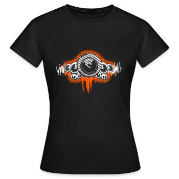 Speaker Waves DJ - Women's T-Shirt - black - Front - AI Model Female 172 dark (172cm)