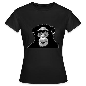 Chimpanzé - singe - T-shirt Femme - noir - Devant - AI Model Female 172 dark (172cm)