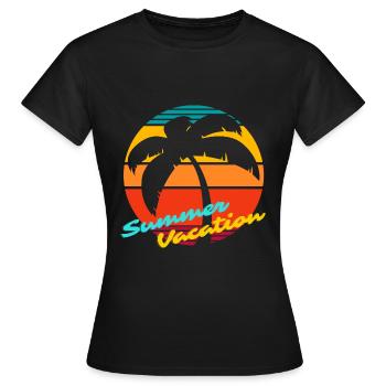 SUMMER VACATION - Women's T-Shirt - black - Front - AI Model Female 172 dark (172cm)