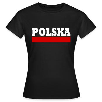 Polska - T-shirt Femme - noir - Devant - AI Model Female 172 dark (172cm)