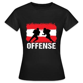 Football américain Autriche Offensive - T-shirt Femme - noir - Devant - AI Model Female 172 dark (172cm)