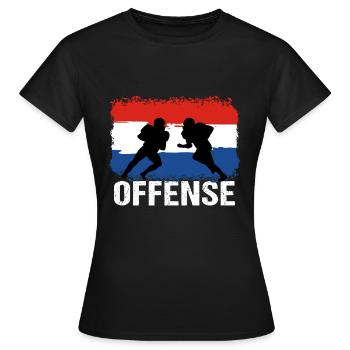 Football américain Pays-Bas Offensive - T-shirt Femme - noir - Devant - AI Model Female 172 dark (172cm)