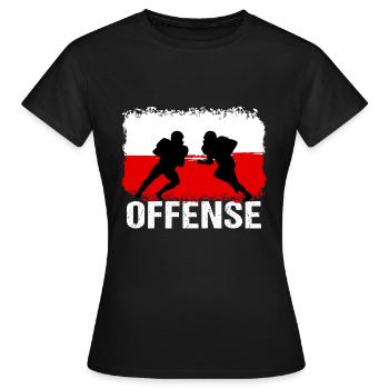 Football américain Pologne Offensive - T-shirt Femme - noir - Devant - AI Model Female 172 dark (172cm)