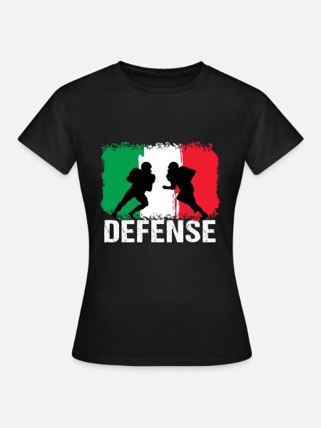 American Football Italien Defense - Frauen T-Shirt - Schwarz