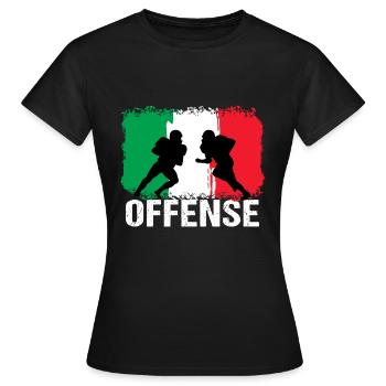 Football américain Italie Offensive - T-shirt Femme - noir - Devant - AI Model Female 172 dark (172cm)