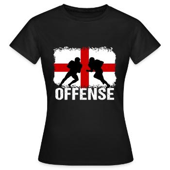 Football américain Angleterre Offensive - T-shirt Femme - noir - Devant - AI Model Female 172 dark (172cm)