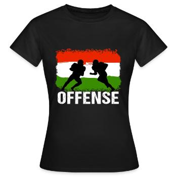 Football américain Hongrie Offensive - T-shirt Femme - noir - Devant - AI Model Female 172 dark (172cm)