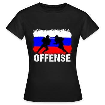 Football américain Russie Offensive - T-shirt Femme - noir - Devant - AI Model Female 172 dark (172cm)