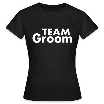 Team groom - Women's T-Shirt - black - Front - AI Model Female 172 dark (172cm)
