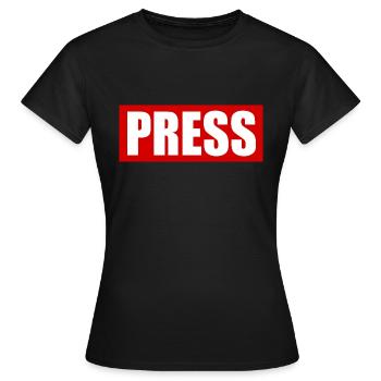 Press - T-shirt Femme - noir - Devant - AI Model Female 172 dark (172cm)