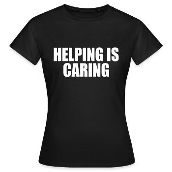 Helping is caring - Women's T-Shirt - black - Front - AI Model Female 172 dark (172cm)