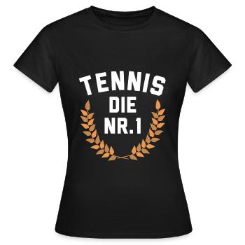 Tennis champion Pokal Pokalsieger Tennisspieler - Frauen T-Shirt - Schwarz - Vorne - AI Model Female 172 dark (172cm)