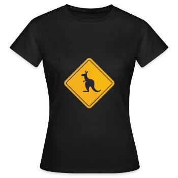 Australia kangaroo down under - Women's T-Shirt - black - Front - AI Model Female 172 dark (172cm)