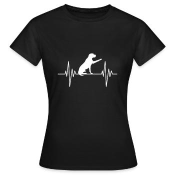 Mein Herz schlägt für meinen Hund Labrador - Frauen T-Shirt - Schwarz - Vorne - AI Model Female 172 dark (172cm)