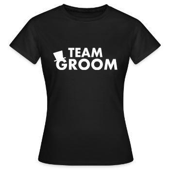 Team groom - Women's T-Shirt - black - Front - AI Model Female 172 dark (172cm)