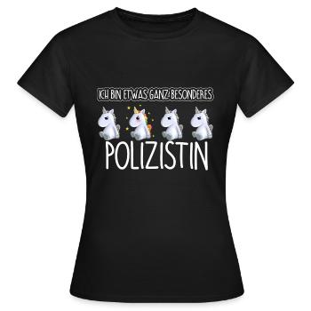 POLIZISTIN - Toll - Frauen T-Shirt - Schwarz - Vorne - AI Model Female 172 dark (172cm)