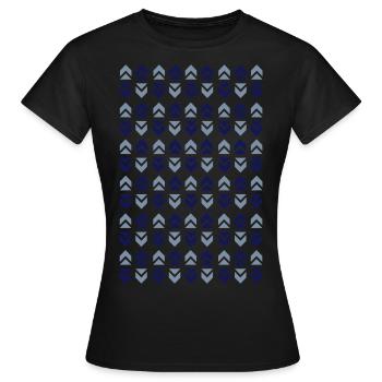 geometric patterns11 c2 - Women's T-Shirt - black - Front - AI Model Female 172 dark (172cm)