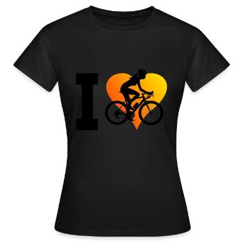 Vélo Vélo Vélo VTT Cycliste - T-shirt Femme - noir - Devant - AI Model Female 172 dark (172cm)