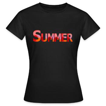Été - T-shirt Femme - noir - Devant - AI Model Female 172 dark (172cm)