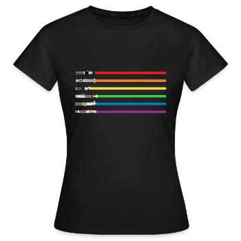 Rainbowlights but - Women's T-Shirt - black - Front - AI Model Female 172 dark (172cm)