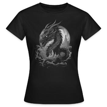 Fantasy Dragon - Women's T-Shirt - black - Front - AI Model Female 172 dark (172cm)