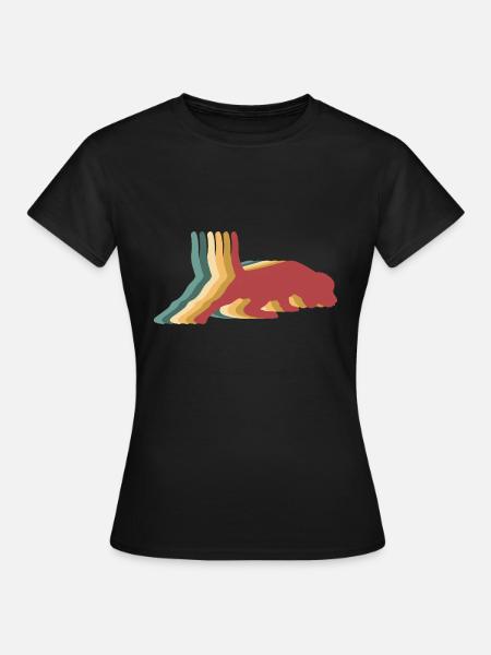 Beagle Hund Retro Vintage - Frauen T-Shirt - Schwarz