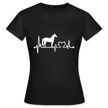 Cadeaux de fréquence cardiaque - T-shirt Femme - noir - Devant - AI Model Female 172 dark (172cm)