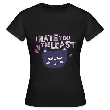 Détestez-vous le moins noir - T-shirt Femme - noir - Devant - AI Model Female 172 dark (172cm)