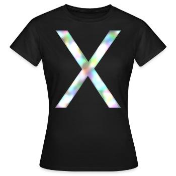 X - Arc-en-ciel - T-shirt Femme - noir - Devant - AI Model Female 172 dark (172cm)