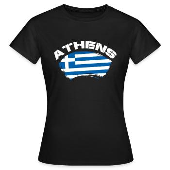 Athènes - T-shirt Femme - noir - Devant - AI Model Female 172 dark (172cm)