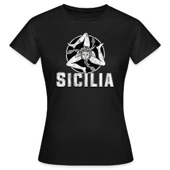 Sicile - T-shirt Femme - noir - Devant - AI Model Female 172 dark (172cm)