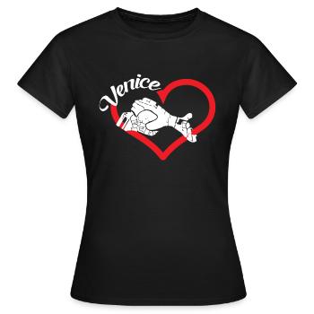 Venise - T-shirt Femme - noir - Devant - AI Model Female 172 dark (172cm)