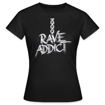 EDM Techno Rave Musikfestival - Frauen T-Shirt - Schwarz - Vorne - AI Model Female 172 dark (172cm)
