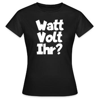 Electrician Watt Volt Current - Women's T-Shirt - black - Front - AI Model Female 172 dark (172cm)