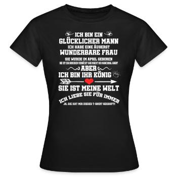 Ich Habe Eine Äußerst Wunderbare Frau - Frauen T-Shirt - Schwarz - Vorne - AI Model Female 172 dark (172cm)