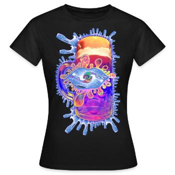 Ouverture - T-shirt Femme - noir - Devant - AI Model Female 172 dark (172cm)