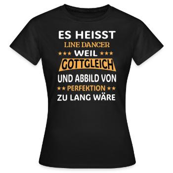Country Western Tanzen Cowboy Line Dance - Frauen T-Shirt - Schwarz - Vorne - AI Model Female 172 dark (172cm)