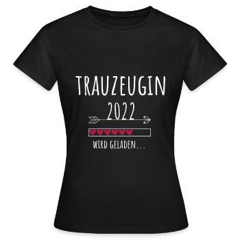 Trauzeugin 2022 Hochzeit Team Bride JGA - Frauen T-Shirt - Schwarz - Vorne - AI Model Female 172 dark (172cm)