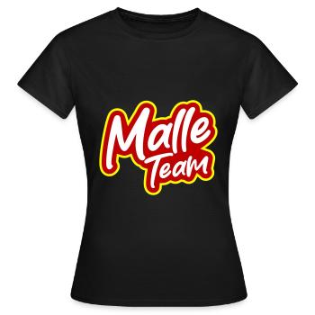 L’équipe Malle - T-shirt Femme - noir - Devant - AI Model Female 172 dark (172cm)