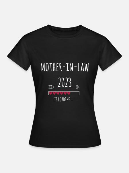 Schwiegermutter 2023 Ankündigung Hochzeit Geschenk - Frauen T-Shirt - Schwarz