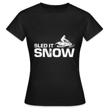 Conception de motoneigistes et de motoneiges - T-shirt Femme - noir - Devant - AI Model Female 172 dark (172cm)