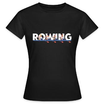 Rudern Frauen Vierer ohne Steuermann - Frauen T-Shirt - Schwarz - Vorne - AI Model Female 172 dark (172cm)