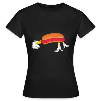 Hot Dog Bodybuilding Fitness Gym Cadeau - T-shirt Femme - noir - Devant - AI Model Female 172 dark (172cm)